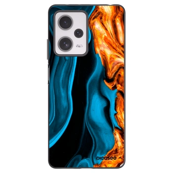 Picasee husă neagră din silicon pentru Xiaomi Redmi Note 12 Pro+ 5G - Gold blue