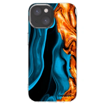Picasee husă transparentă din silicon pentru Apple iPhone 15 - Gold blue