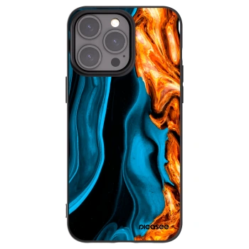 Picasee husă neagră din silicon pentru Apple iPhone 15 Pro Max - Gold blue