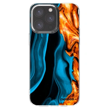 Picasee husă transparentă din silicon pentru Apple iPhone 15 Pro Max - Gold blue