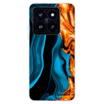 Picasee husă transparentă din silicon pentru Xiaomi 14 Pro - Gold blue