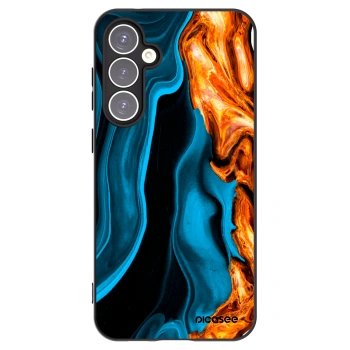 Picasee husă neagră din silicon pentru Samsung Galaxy S23 FE S711B - Gold blue