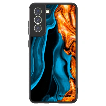 Picasee ULTIMATE CASE PowerShare pentru Samsung Galaxy S21 FE 5G - Gold blue