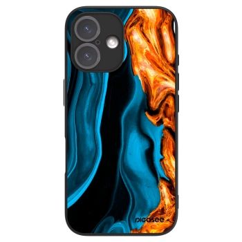 Picasee ULTIMATE CASE pentru Apple iPhone 16 - Gold blue
