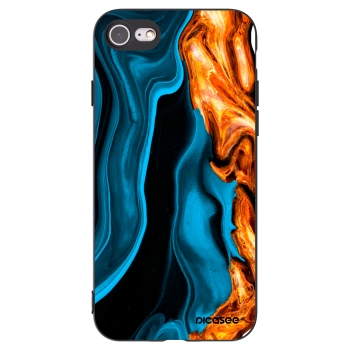 Picasee husă neagră din silicon pentru Apple iPhone 8 - Gold blue