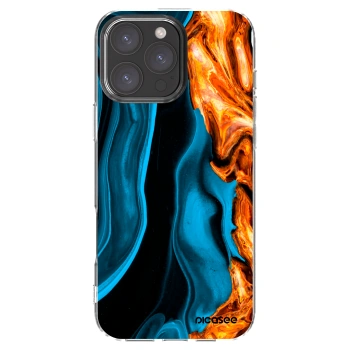 Picasee husă transparentă din silicon pentru Apple iPhone 16 Pro Max - Gold blue