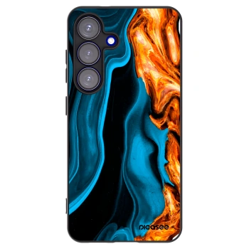 Picasee husă neagră din silicon pentru Samsung Galaxy S25 5G - Gold blue