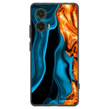 Picasee husă neagră din silicon pentru Motorola Moto G35 5G - Gold blue