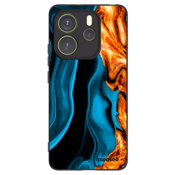 Picasee husă neagră din silicon pentru Xiaomi Redmi Note 14 4G - Gold blue