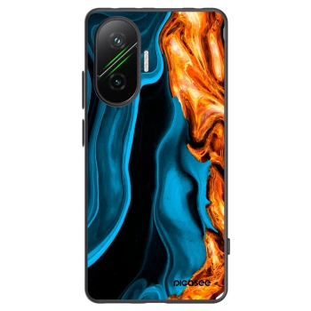 Picasee husă neagră din silicon pentru Xiaomi Poco F7 Pro 5G - Gold blue