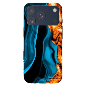 Picasee husă transparentă din silicon pentru Apple iPhone 17 Pro - Gold blue