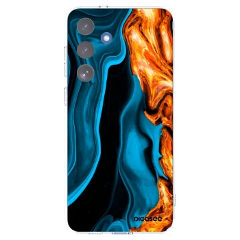 Picasee husă transparentă din silicon pentru Samsung Galaxy S25 FE 5G - Gold blue