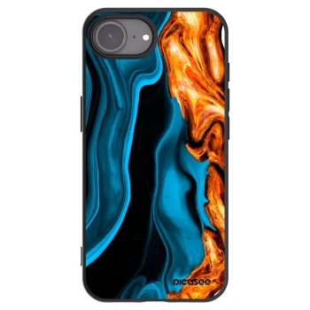 Picasee husă neagră din silicon pentru Apple iPhone 17e - Gold blue
