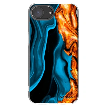 Picasee husă transparentă din silicon pentru Apple iPhone 17e - Gold blue