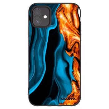 Picasee husă neagră din silicon pentru Apple iPhone 11 - Gold blue