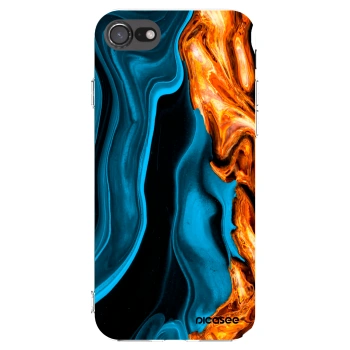Picasee husă transparentă din silicon pentru Apple iPhone 8 - Gold blue