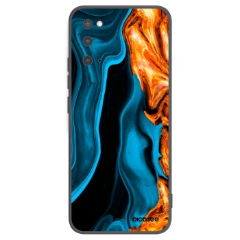 Picasee husă neagră din silicon pentru Samsung Galaxy S20 G980F - Gold blue