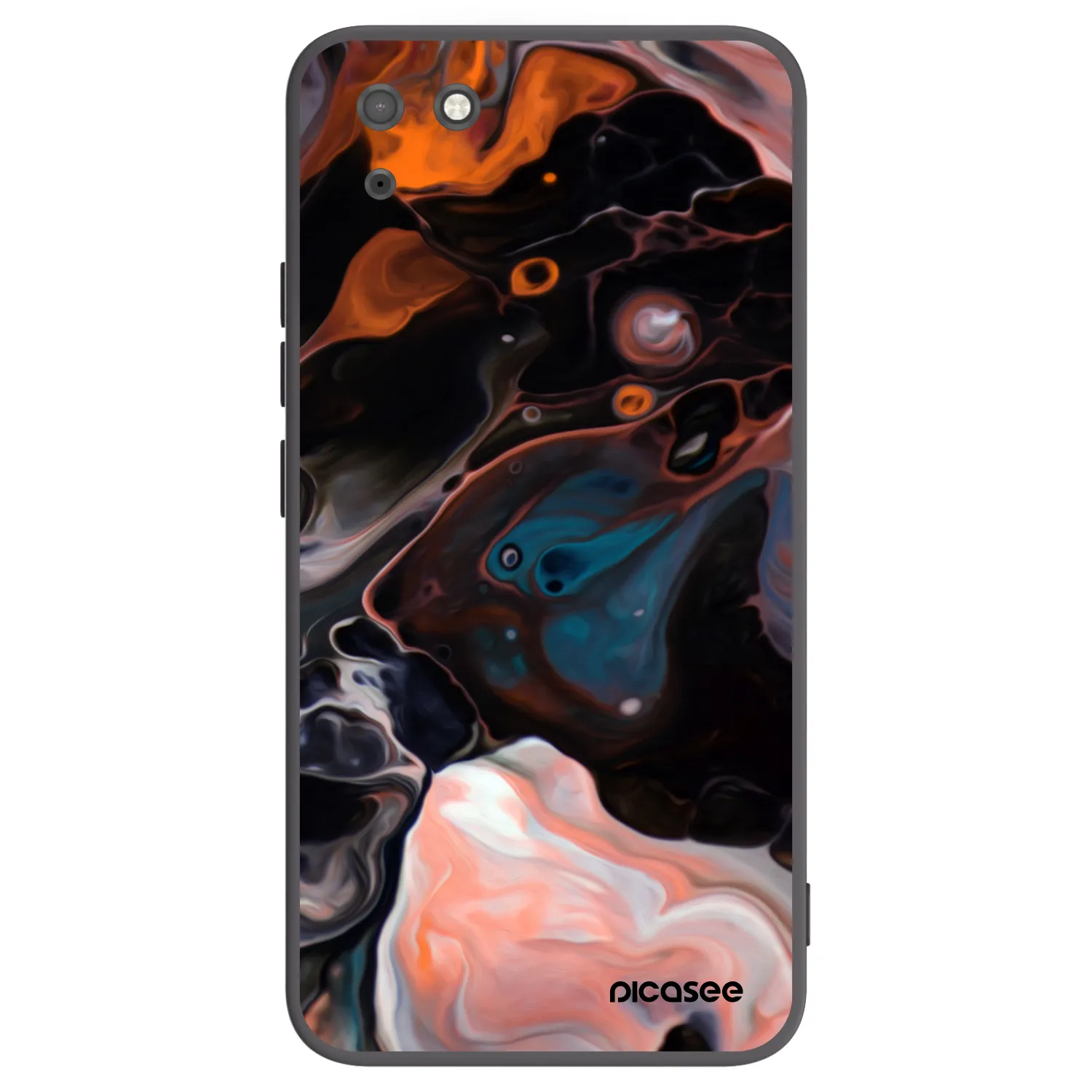 Picasee husă neagră din silicon pentru Huawei Y5P - Cream