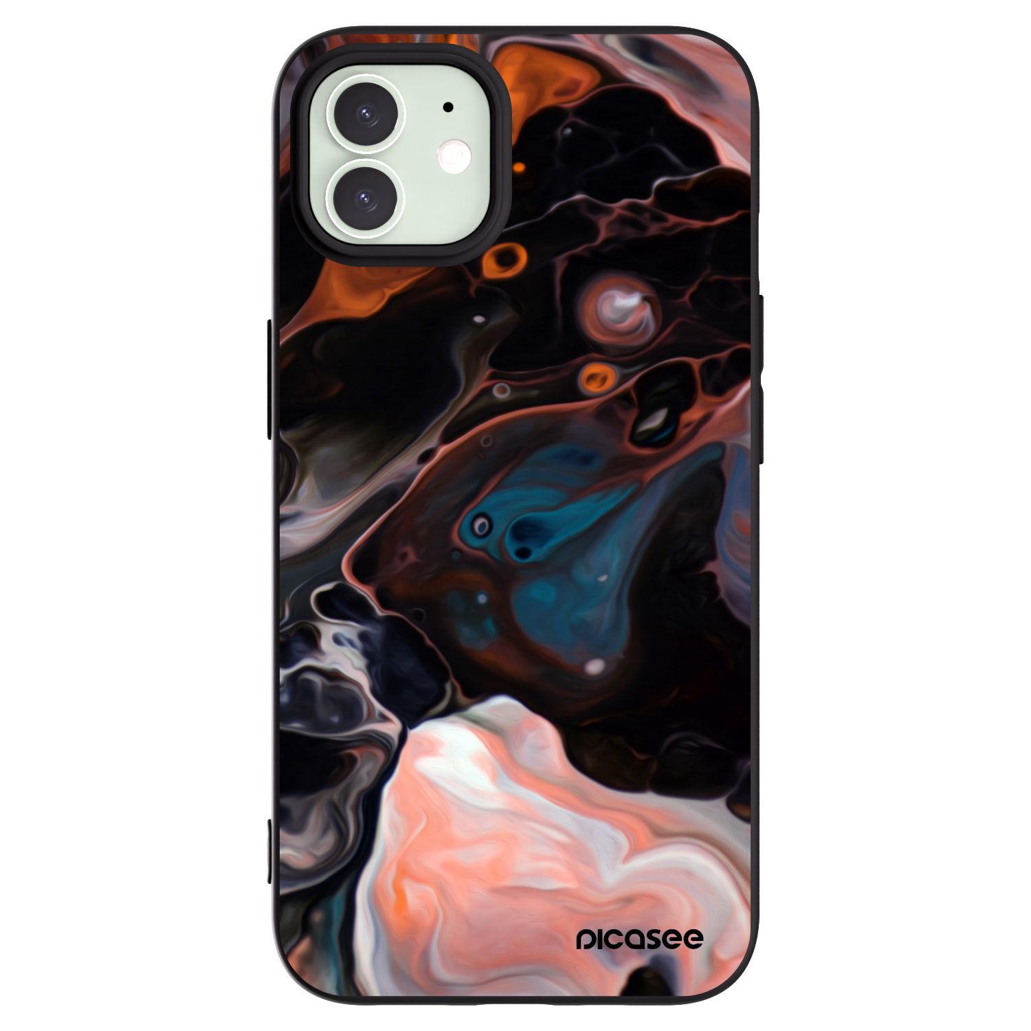 Picasee husă neagră din silicon pentru Apple iPhone 12 Pro - Cream