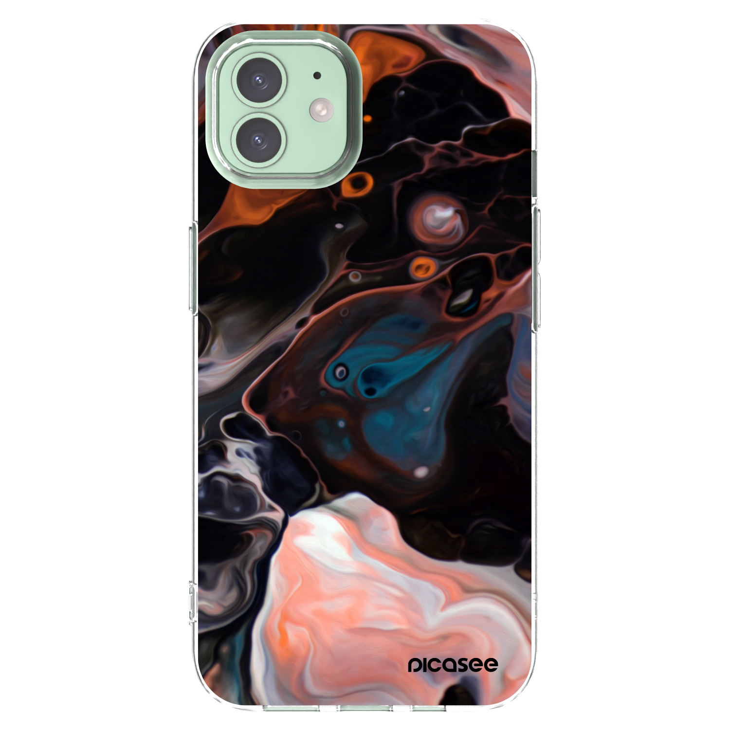 Picasee husă transparentă din silicon pentru Apple iPhone 12 Pro - Cream