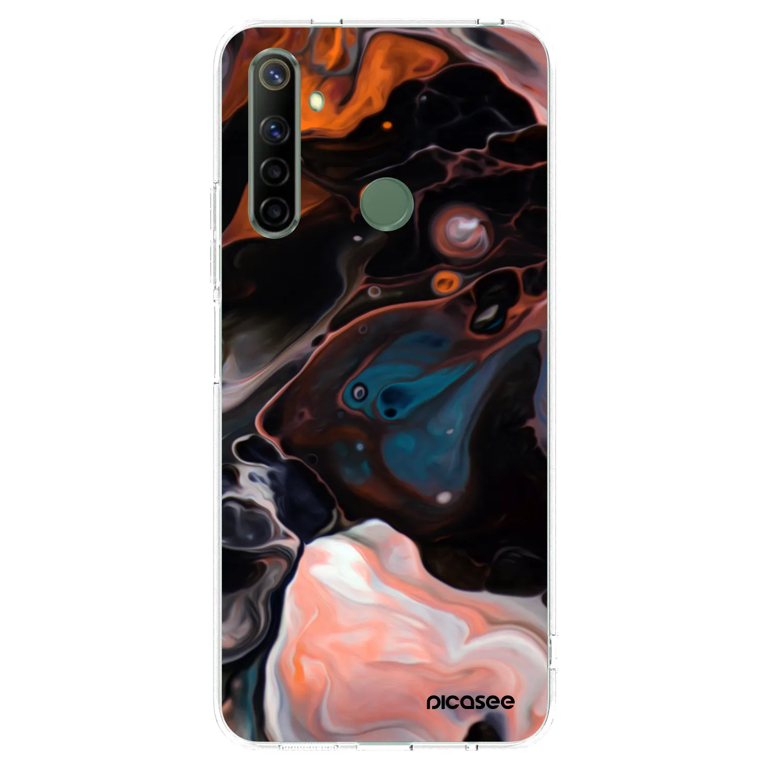 Picasee husă transparentă din silicon pentru Realme 6i - Cream