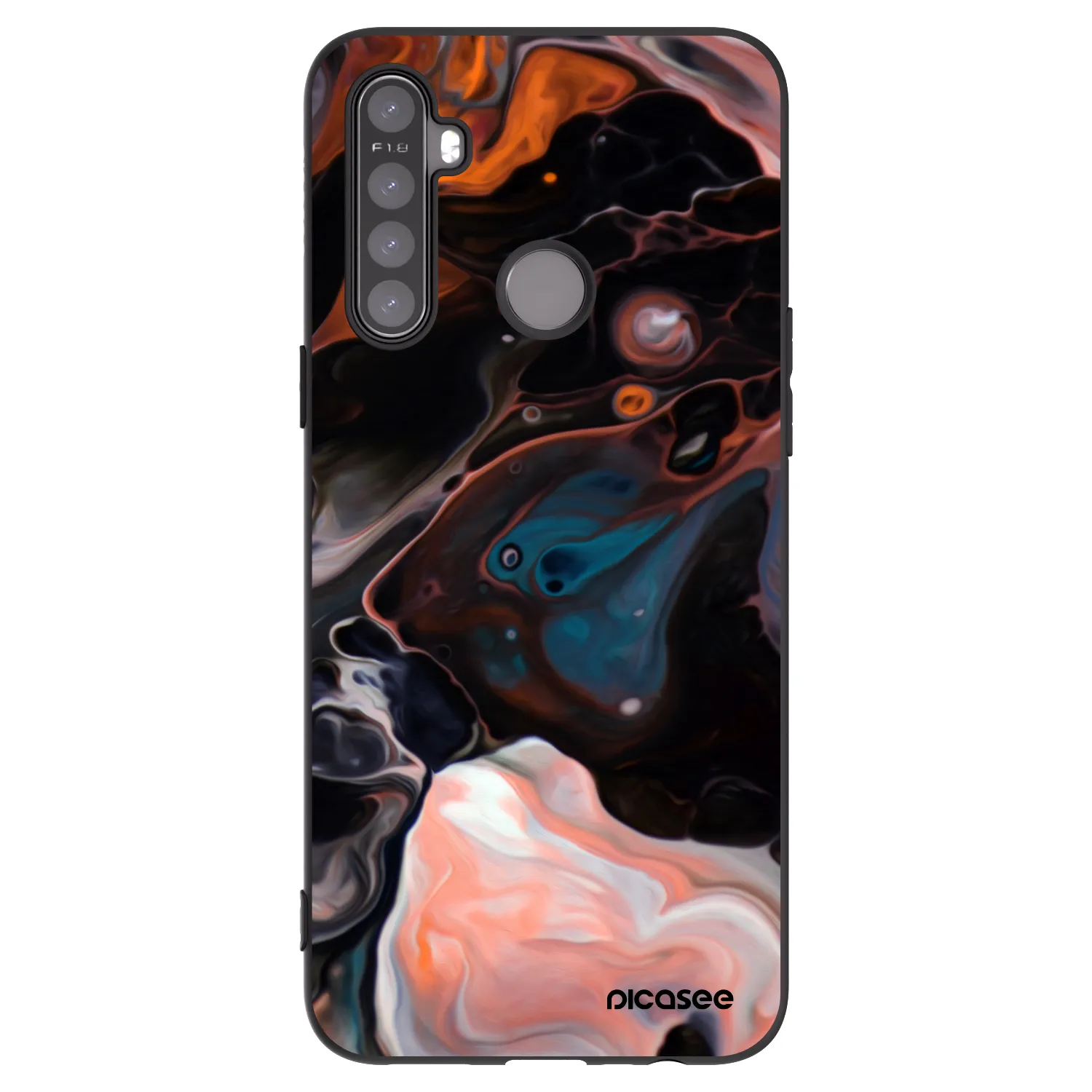 Picasee husă neagră din silicon pentru Realme 6i - Cream