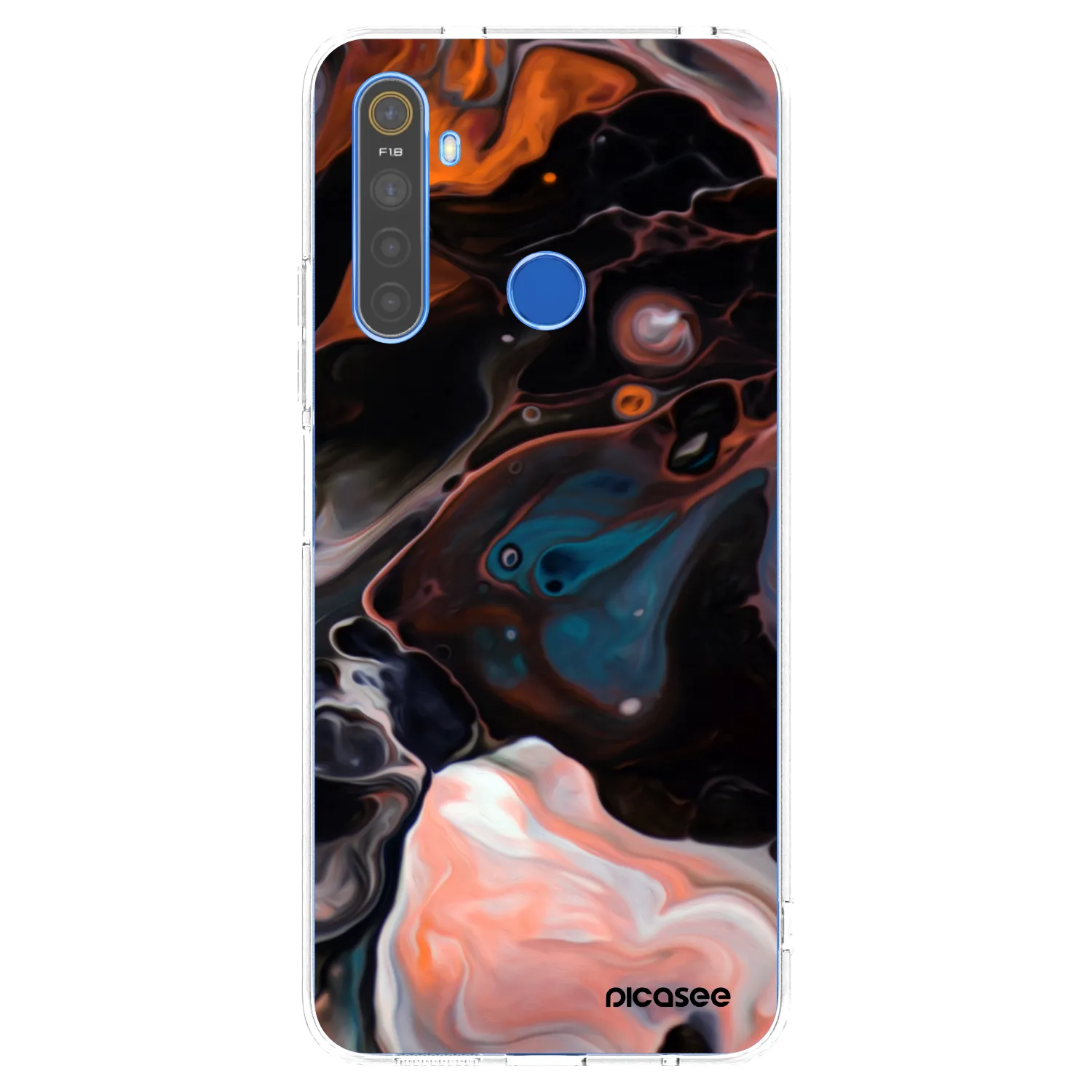 Picasee husă transparentă din silicon pentru Realme 5 - Cream
