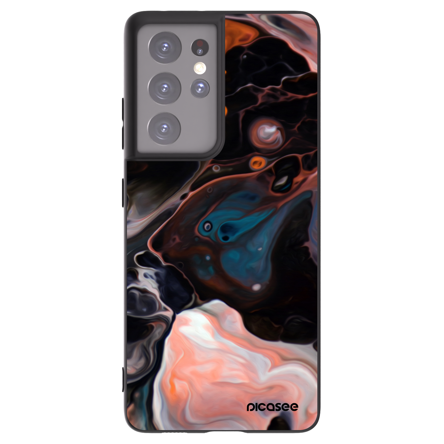 Picasee husă neagră din silicon pentru Samsung Galaxy S21 Ultra 5G G998B - Cream