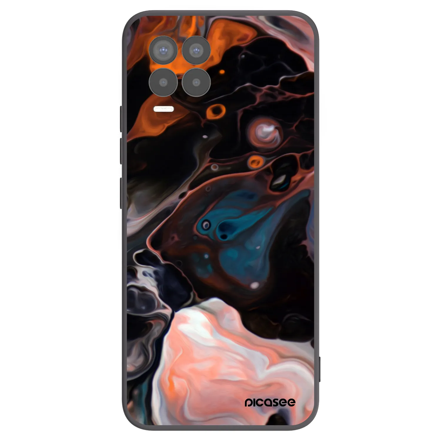 Picasee husă neagră din silicon pentru Realme 8 Pro - Cream