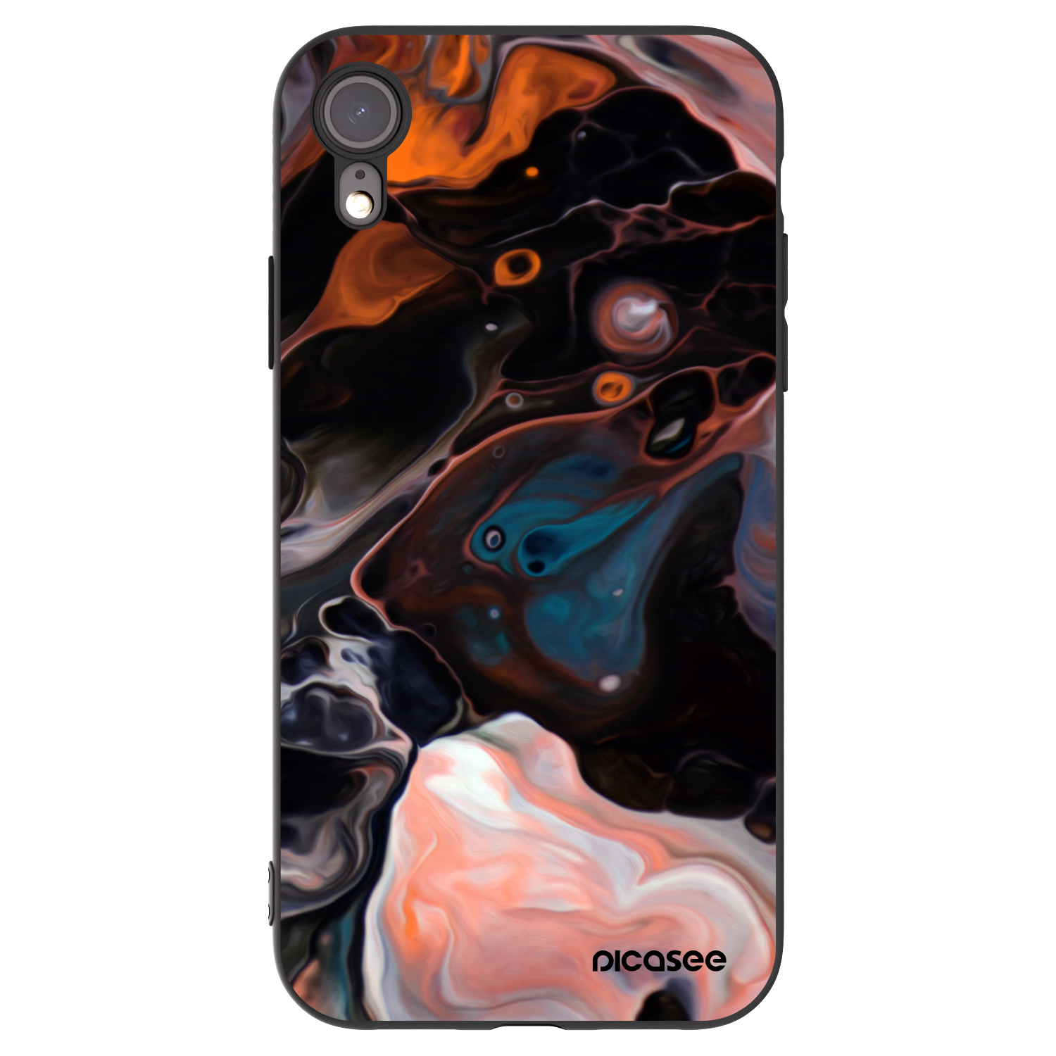 Picasee husă neagră din silicon pentru Apple iPhone XR - Cream