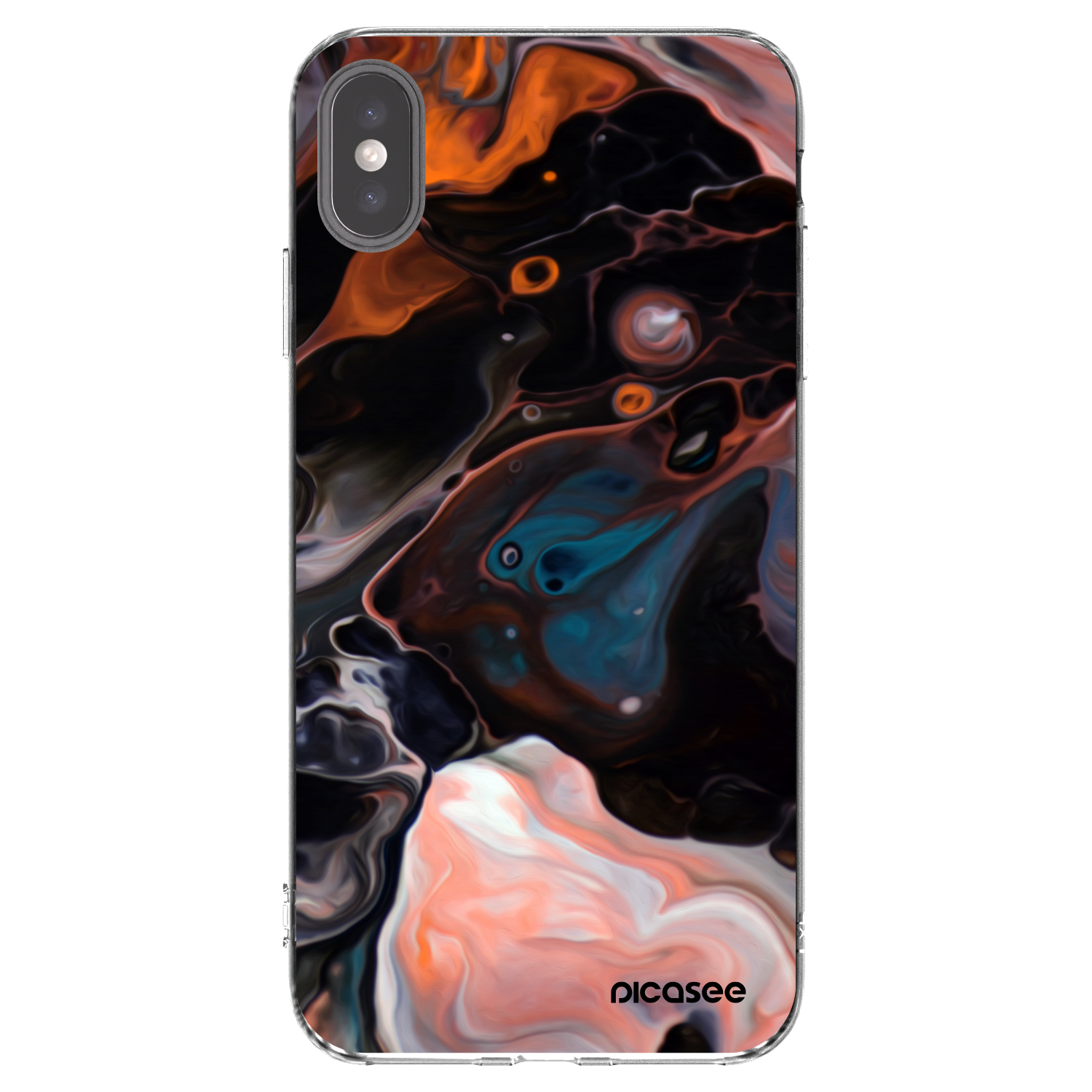Picasee husă transparentă din silicon pentru Apple iPhone XS Max - Cream
