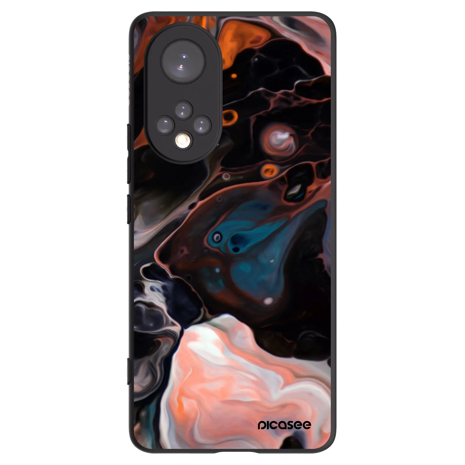 Picasee husă neagră din silicon pentru Huawei Nova 9 - Cream