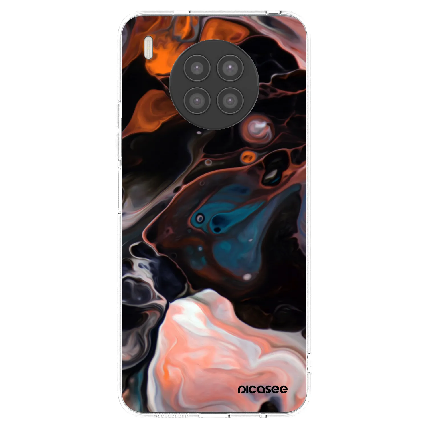 Picasee husă transparentă din silicon pentru Huawei Nova 8i - Cream