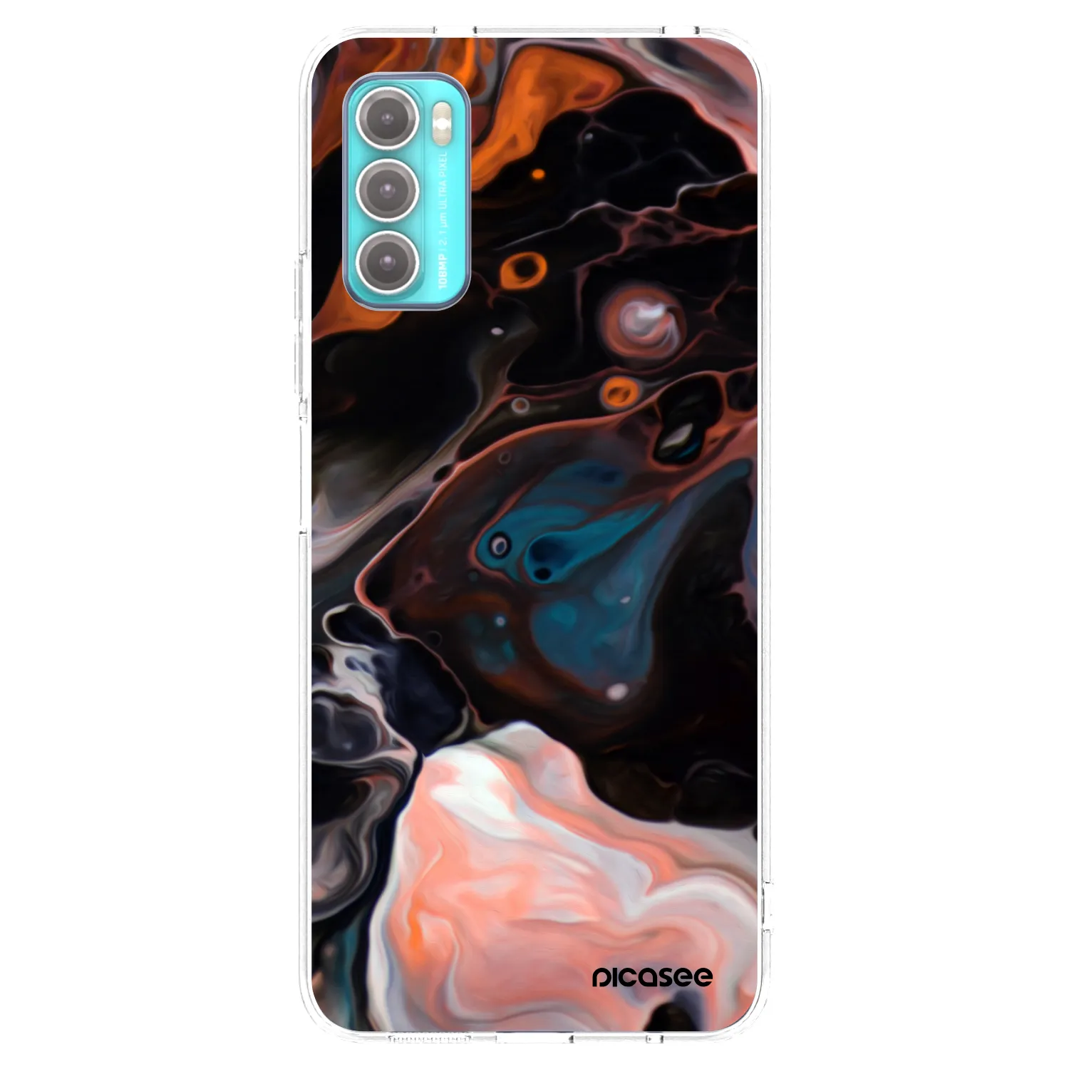 Picasee husă transparentă din silicon pentru Motorola Moto G60 - Cream
