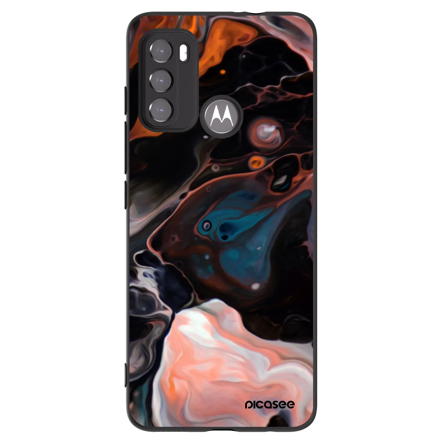 Picasee husă neagră din silicon pentru Motorola Moto G60 - Cream
