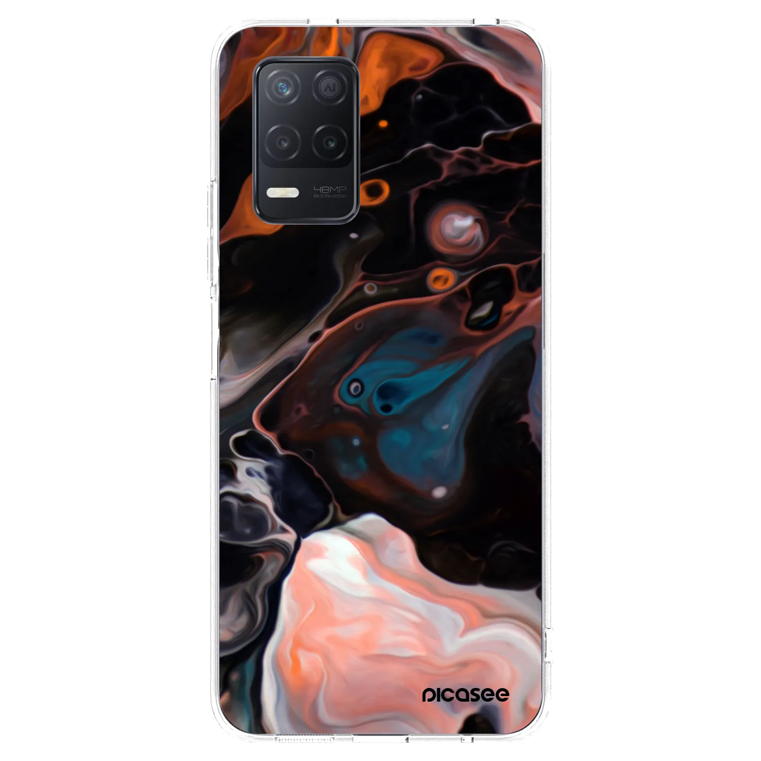 Picasee husă transparentă din silicon pentru Realme 8 5G - Cream