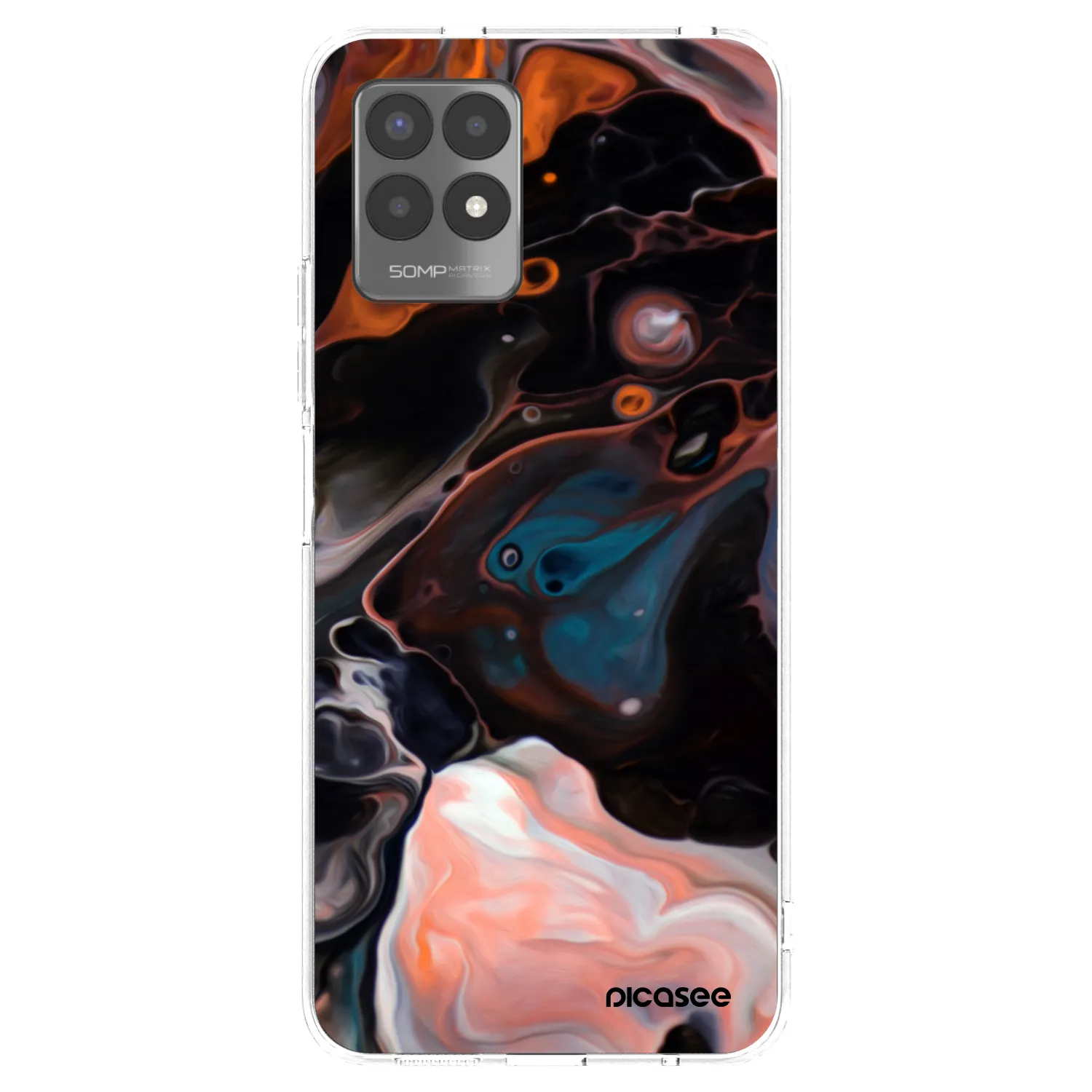 Picasee husă transparentă din silicon pentru Realme 8i - Cream
