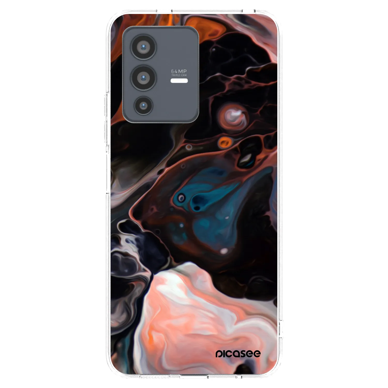 Picasee husă transparentă din silicon pentru Vivo V23 5G - Cream