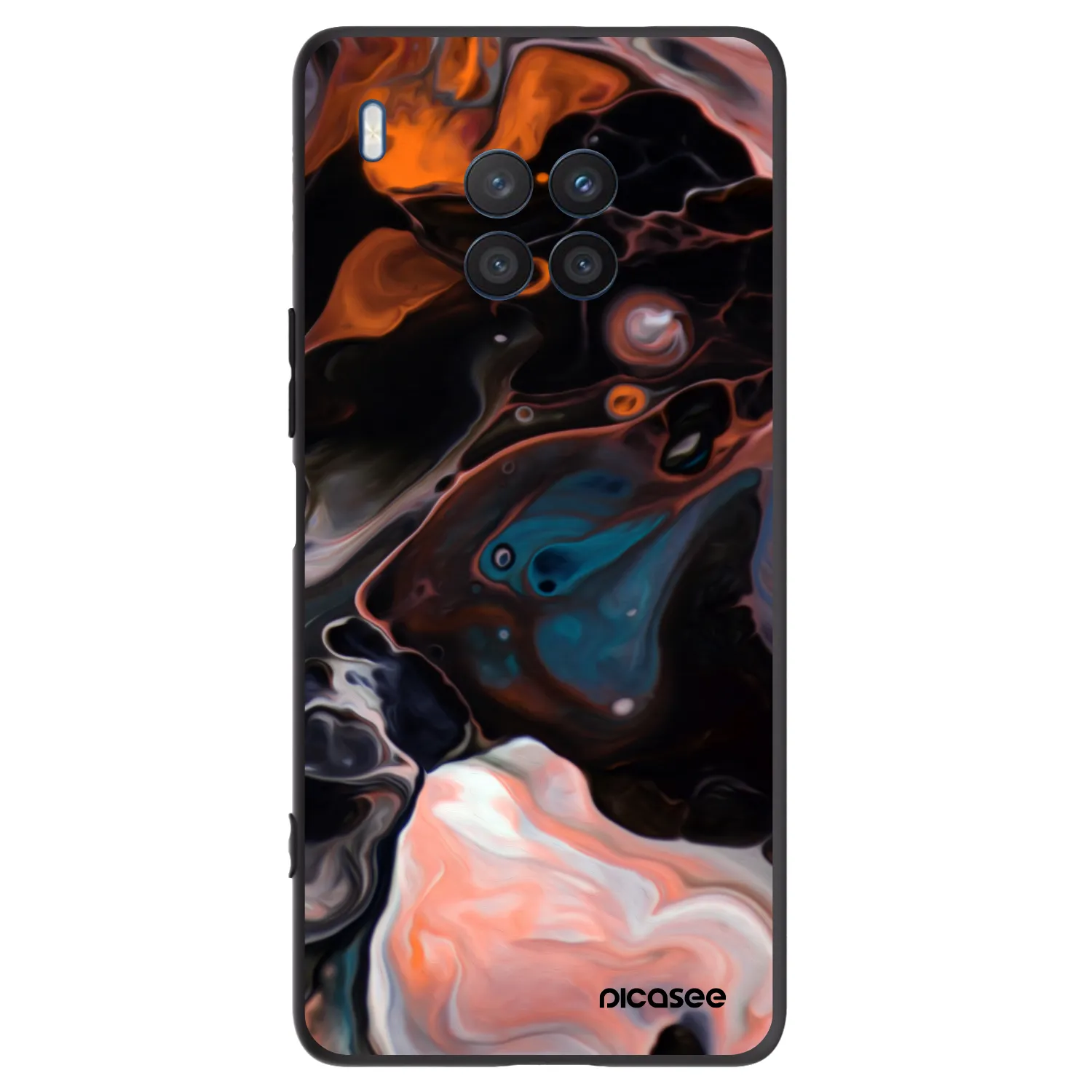 Picasee husă neagră din silicon pentru Honor 50 Lite - Cream
