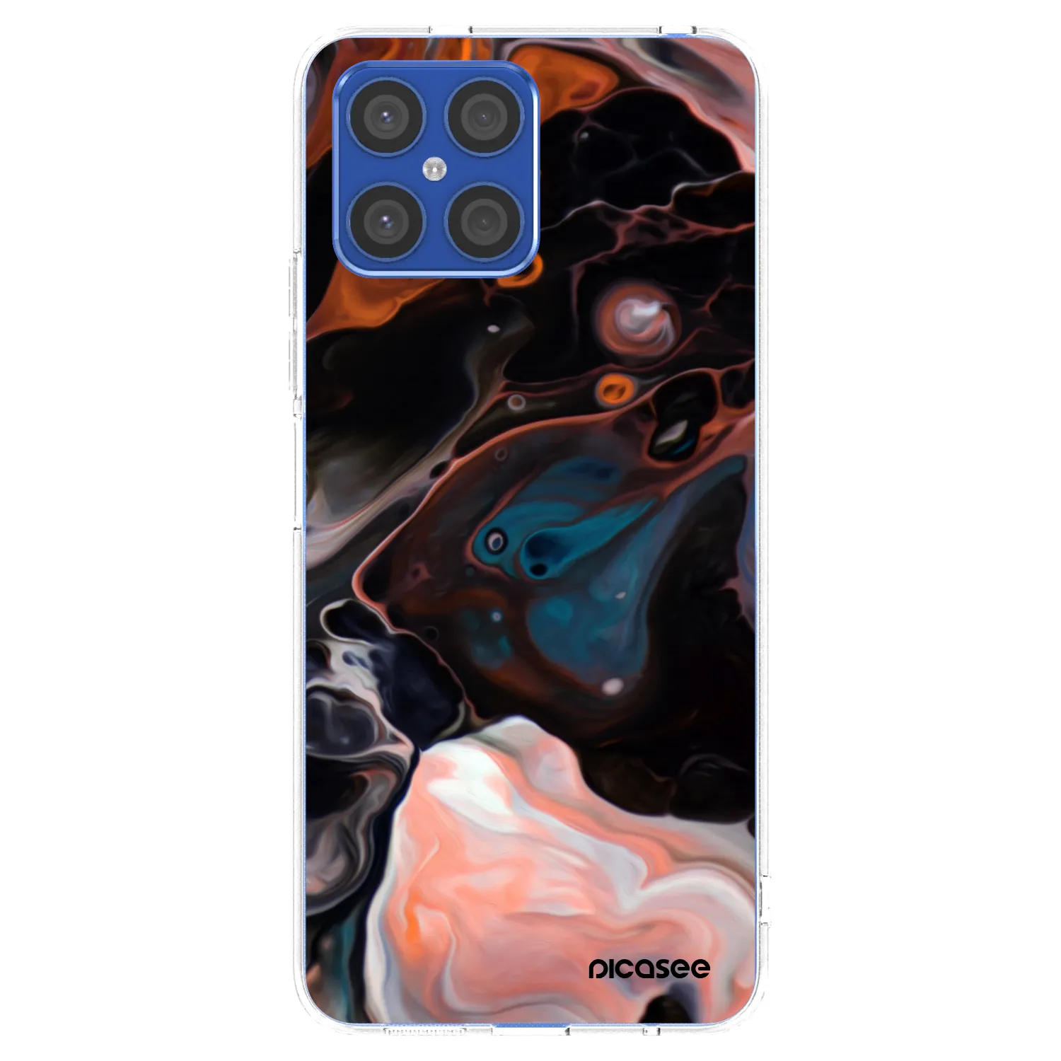 Picasee husă transparentă din silicon pentru Honor X8 4G - Cream