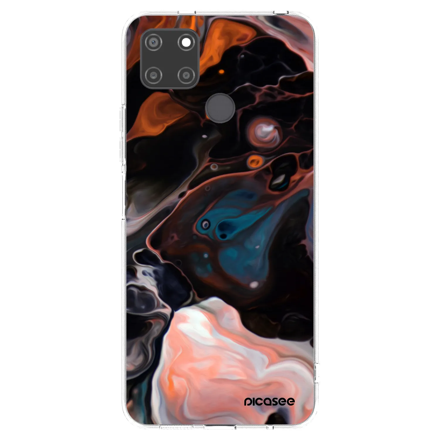 Picasee husă transparentă din silicon pentru Realme C21Y - Cream