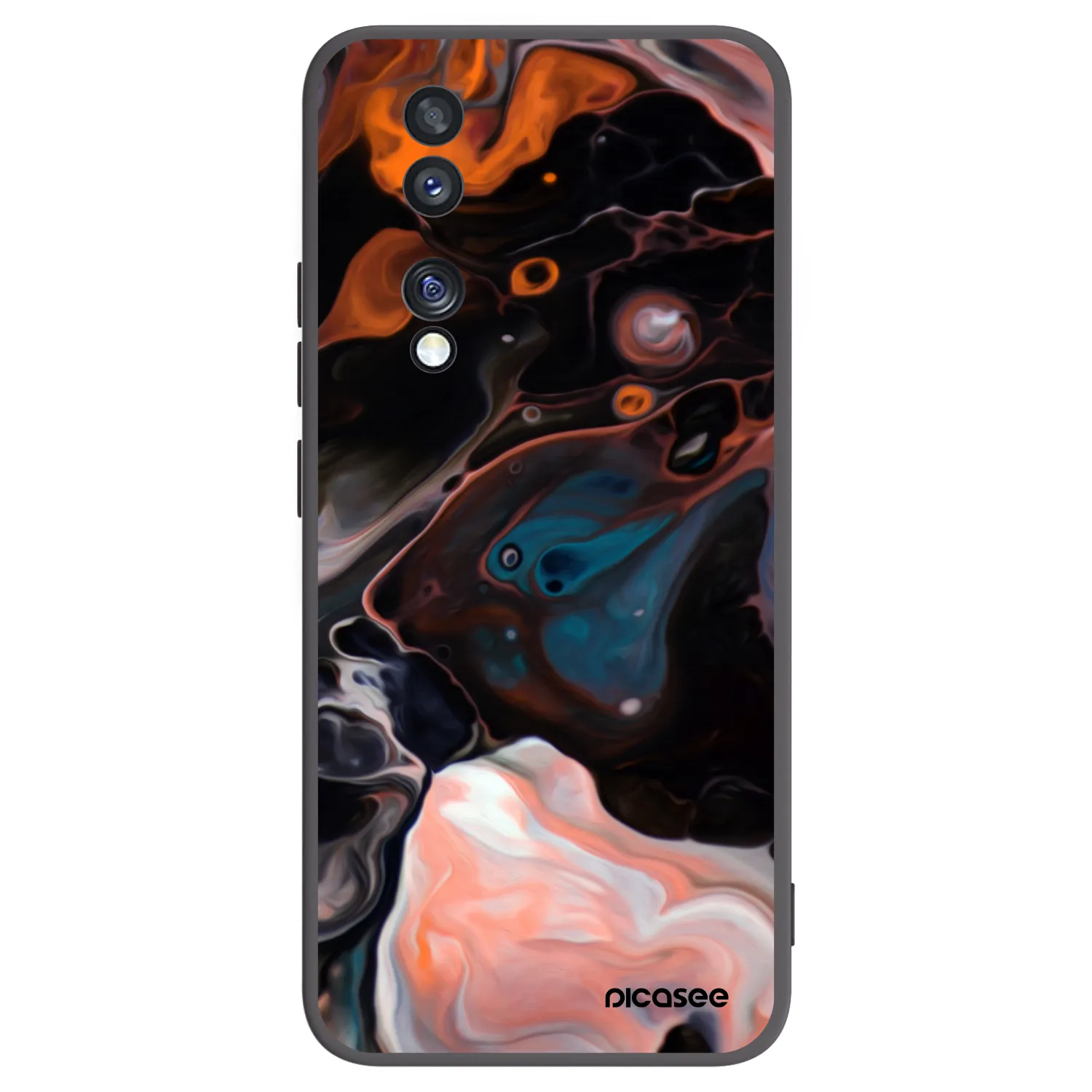Picasee husă neagră din silicon pentru Honor 70 - Cream