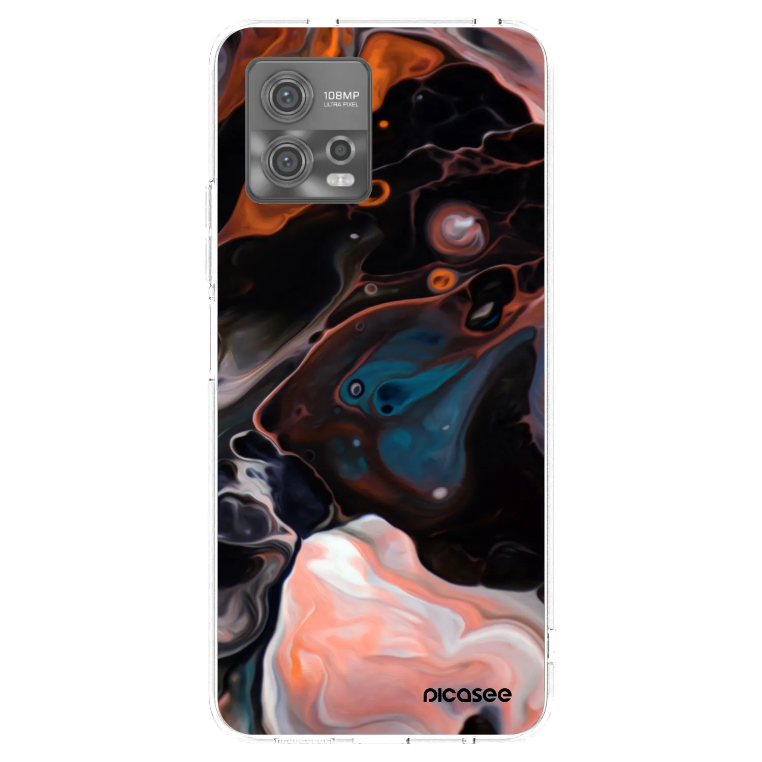 Picasee husă transparentă din silicon pentru Motorola Moto G72 - Cream
