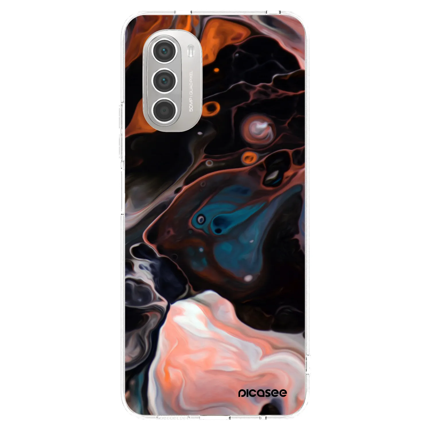 Picasee husă transparentă din silicon pentru Motorola Moto G51 - Cream