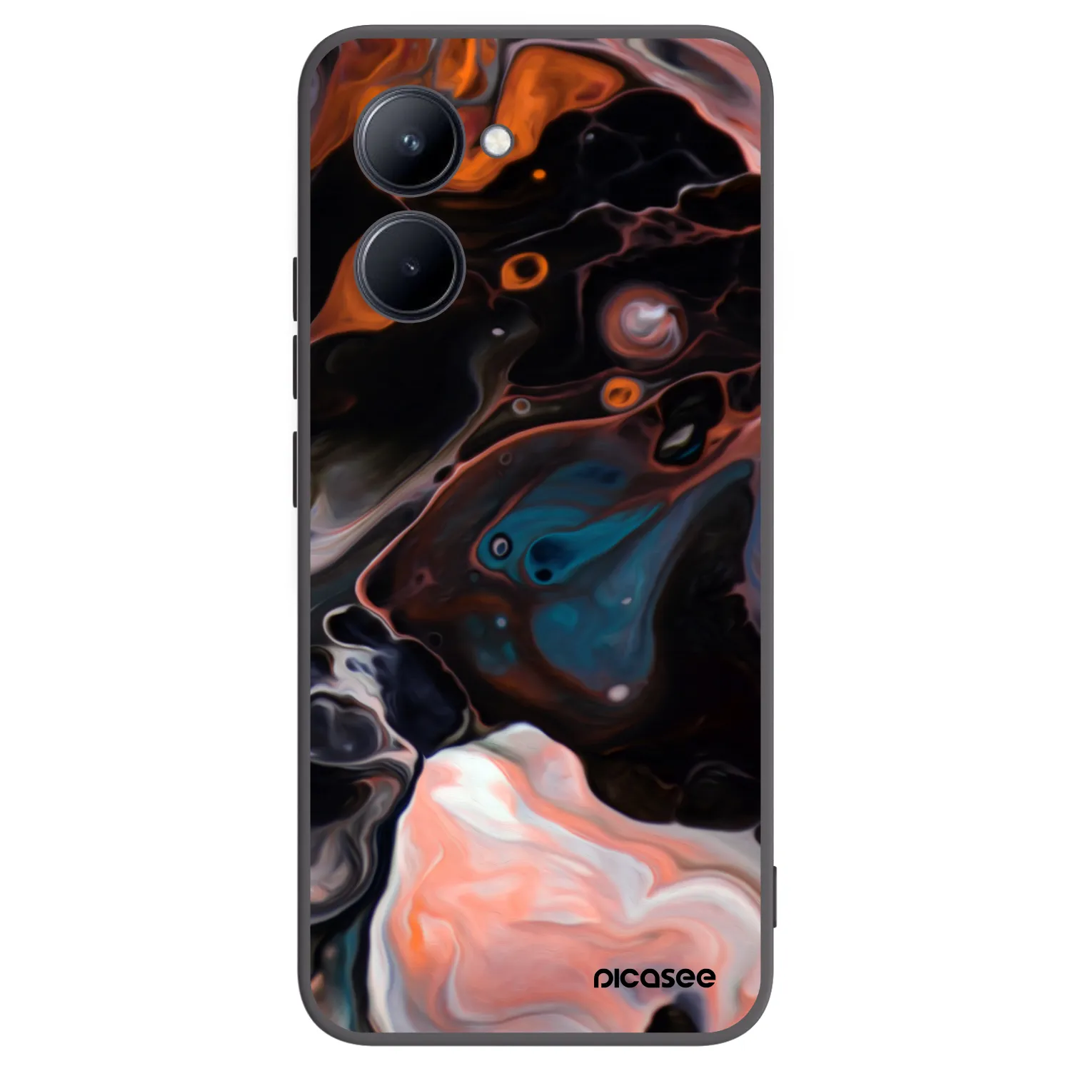 Picasee husă neagră din silicon pentru Realme C33 (2023) - Cream