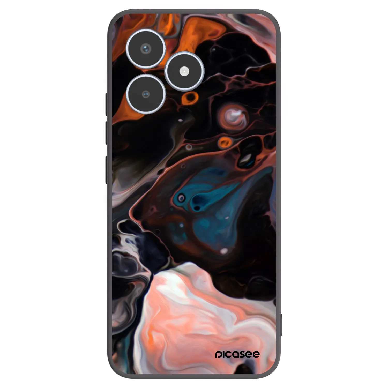Picasee husă neagră din silicon pentru Realme C53 - Cream