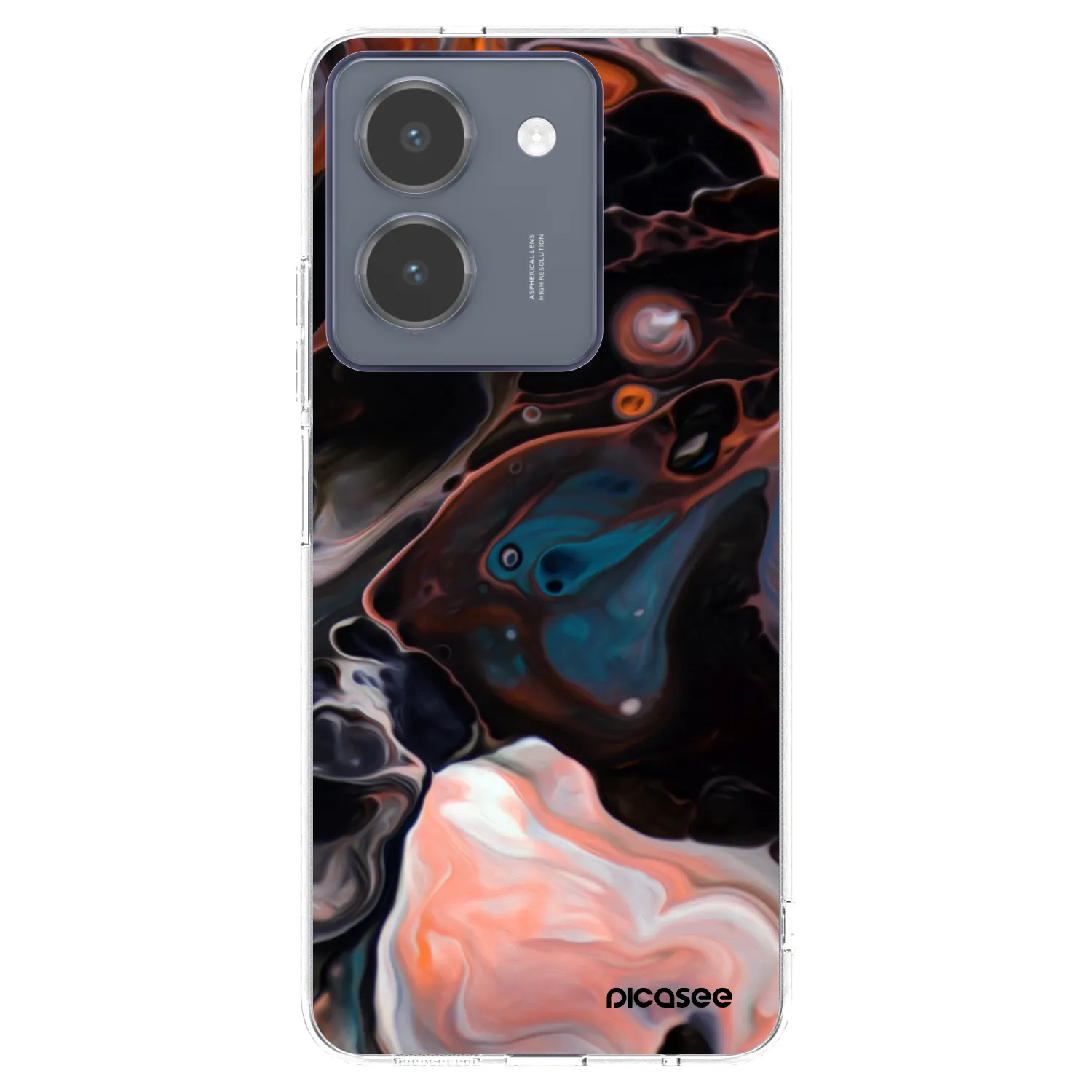 Picasee husă transparentă din silicon pentru Vivo Y36 4G - Cream