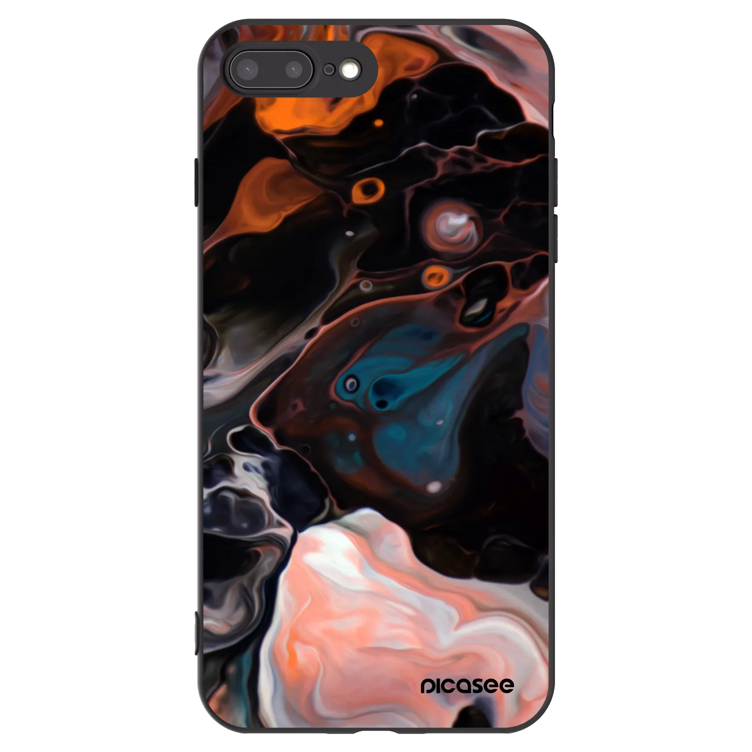Picasee husă neagră din silicon pentru Apple iPhone 7 Plus - Cream