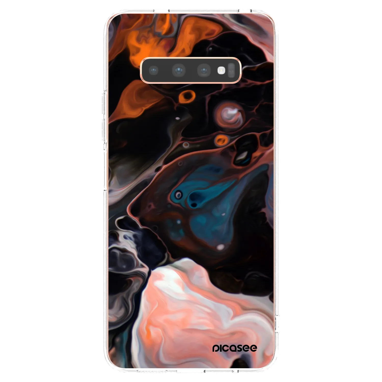 Picasee husă transparentă din silicon pentru Samsung Galaxy S10 Plus G975 - Cream
