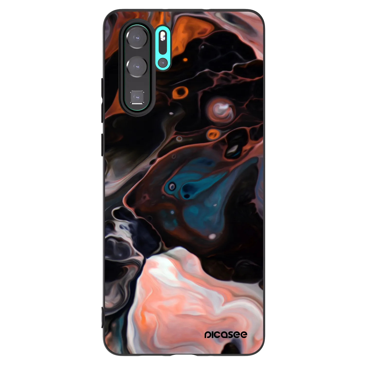 Picasee husă neagră din silicon pentru Huawei P30 Pro - Cream